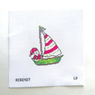 Santa Sailboat Needlepoint Canvas - KC Needlepoint