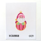 Striped Santa Needlepoint Canvas - KC Needlepoint
