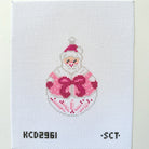 Santa with Bow Needlepoint Canvas - KC Needlepoint