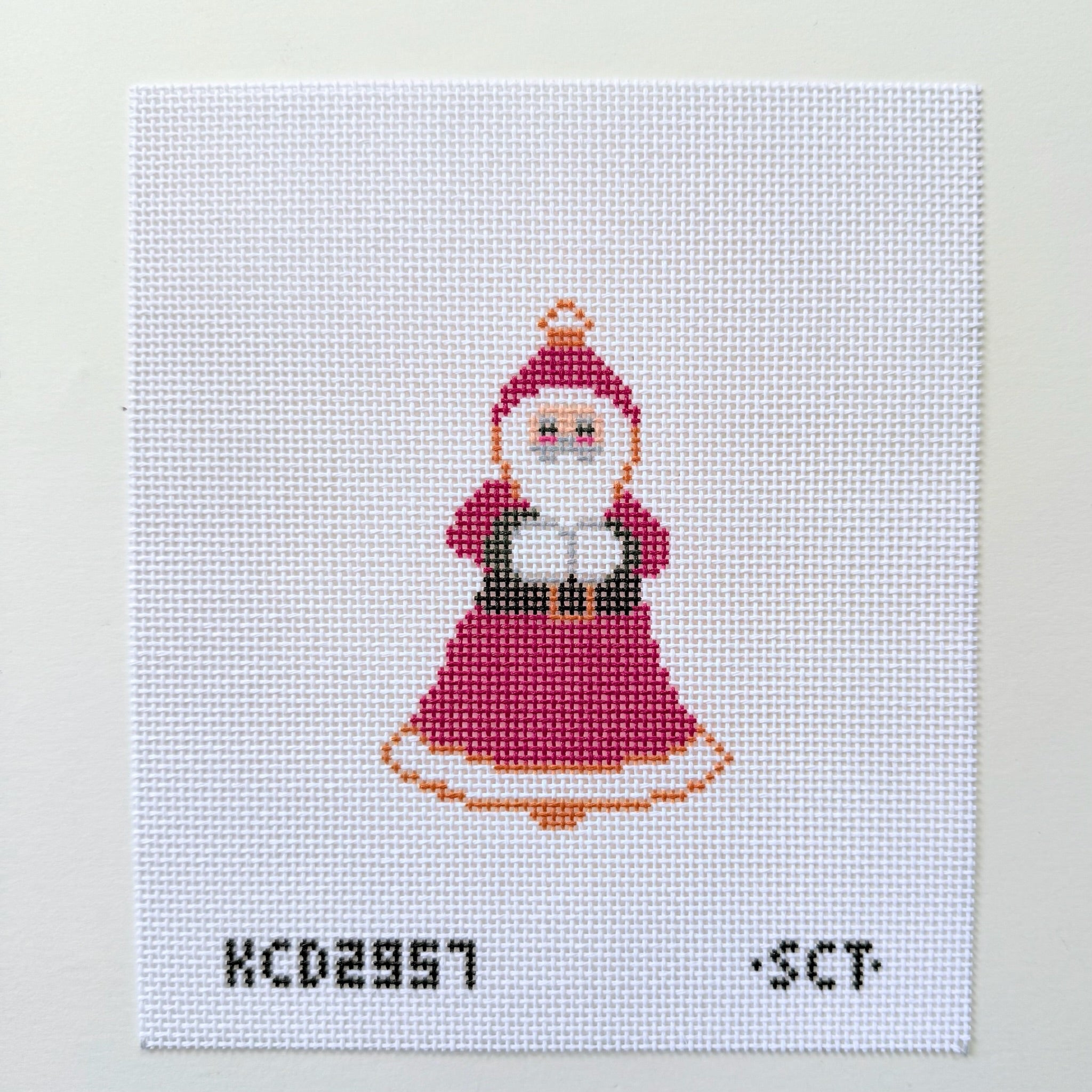 Bell Santa Needlepoint Canvas - KC Needlepoint