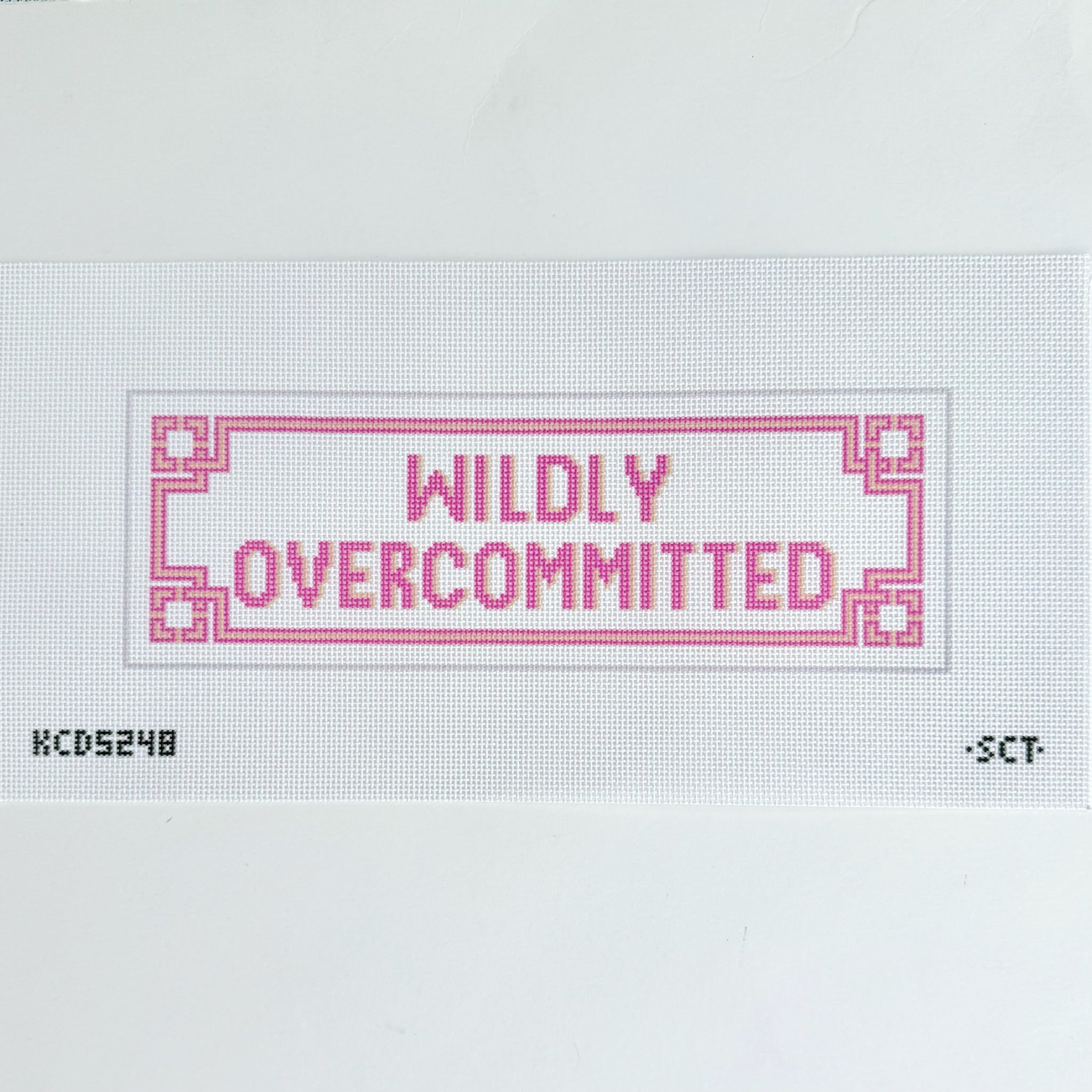 Wildly Overcommitted Needlepoint Canvas - KC Needlepoint