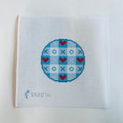 Valentine's Gingham Round Canvas - KC Needlepoint