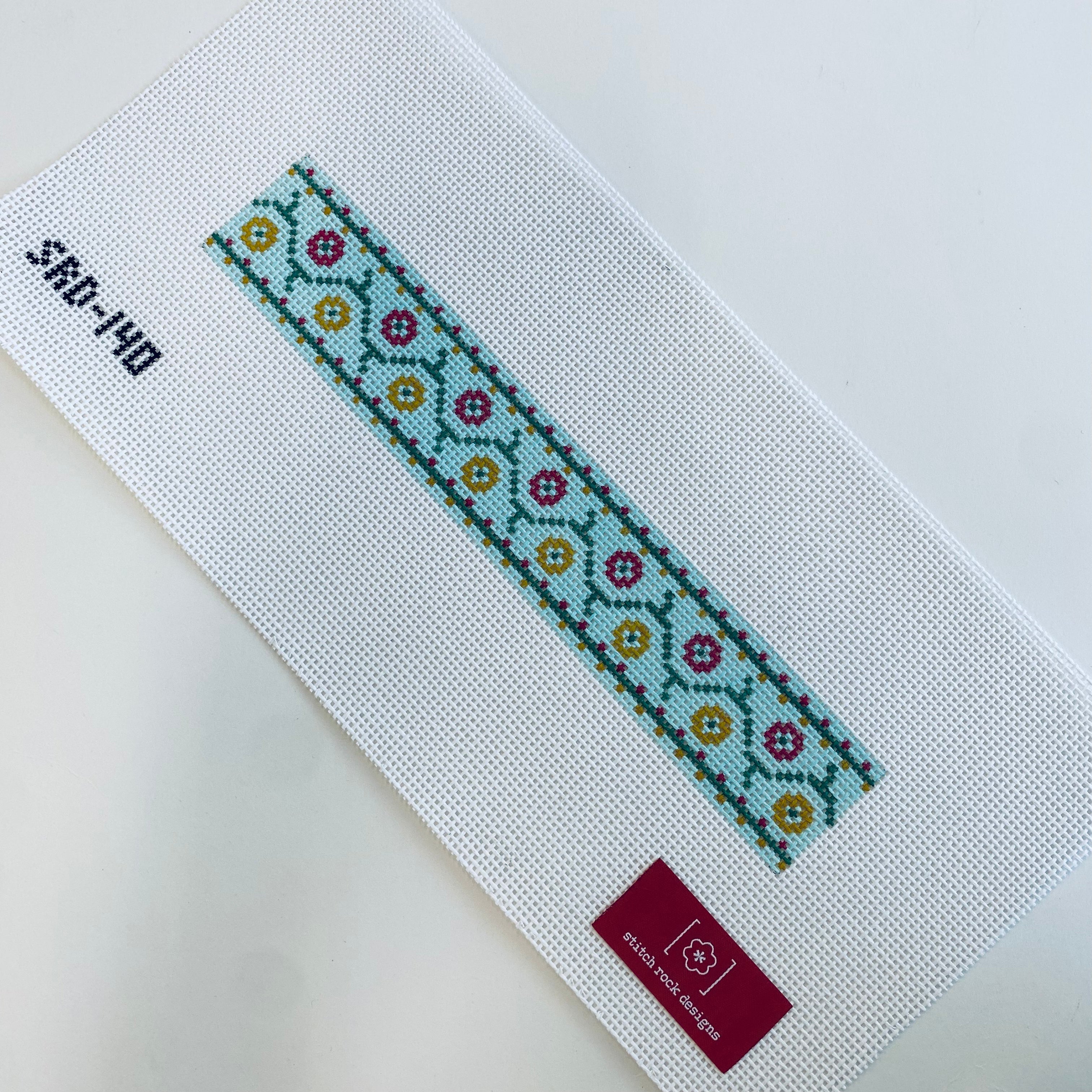 Folklore Ribbon Key Fob Canvas - KC Needlepoint