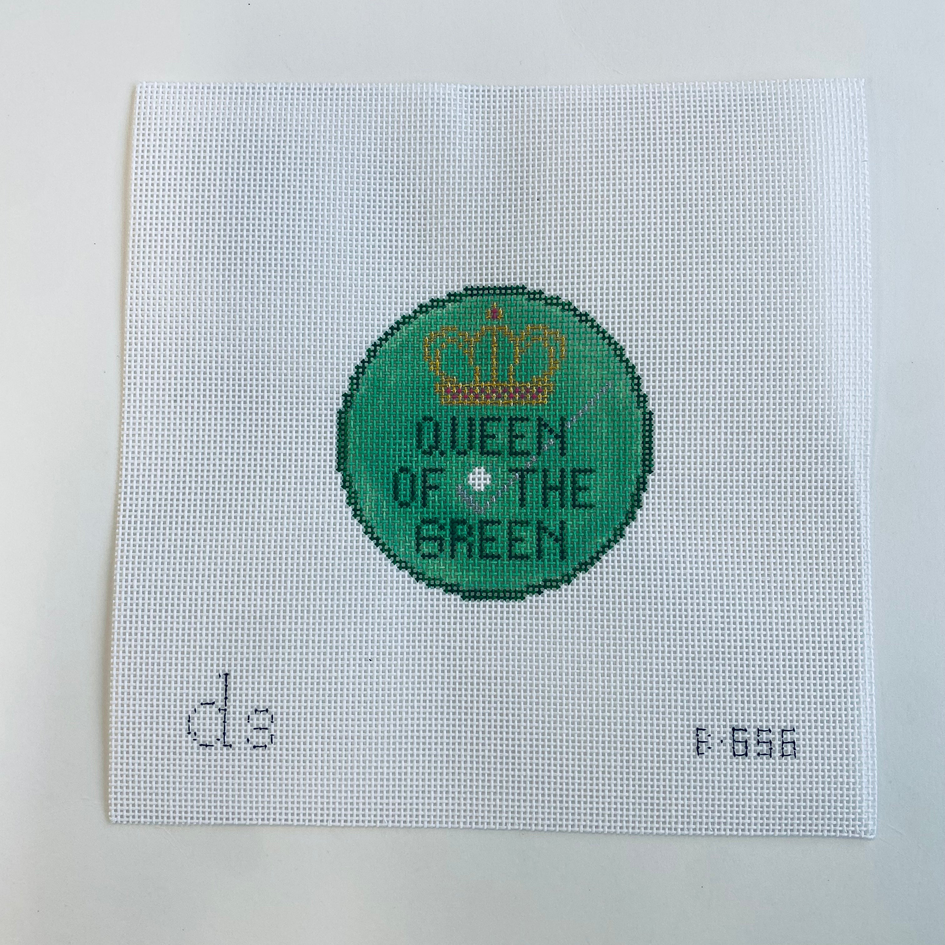 Queen of the Green Canvas - KC Needlepoint