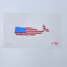 Patriotic Whale Canvas - KC Needlepoint