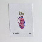 Red Plaid Golf Club Ornament Canvas - KC Needlepoint