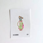 Green Plaid Golf Club Ornament Canvas - KC Needlepoint