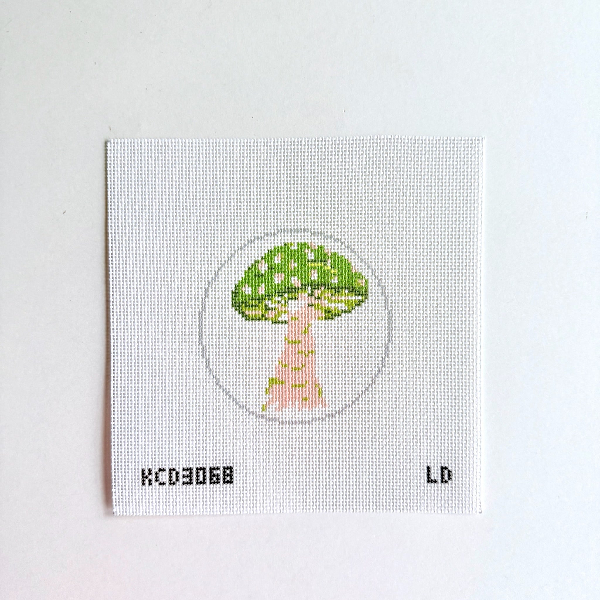 Green Mushroom Ornament Canvas - KC Needlepoint