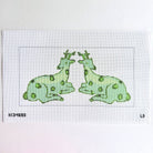 Green Reindeer Bolster Canvas - KC Needlepoint