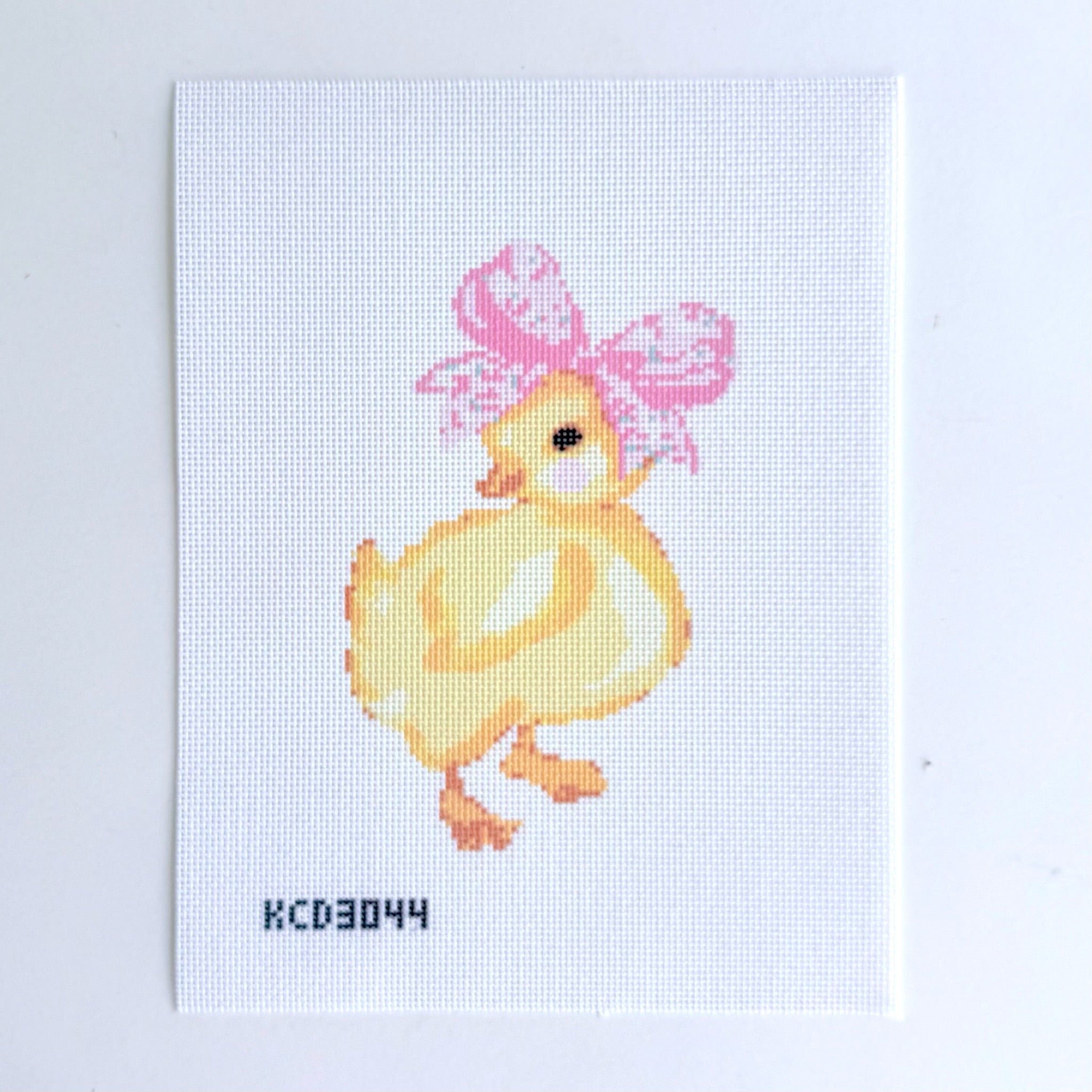 Duck With Bow Canvas - KC Needlepoint