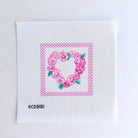 Camelia Heart Love Square Canvas - KC Needlepoint