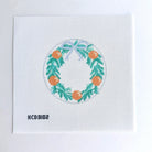 Citrus Wreath Ornament Round Canvas - KC Needlepoint