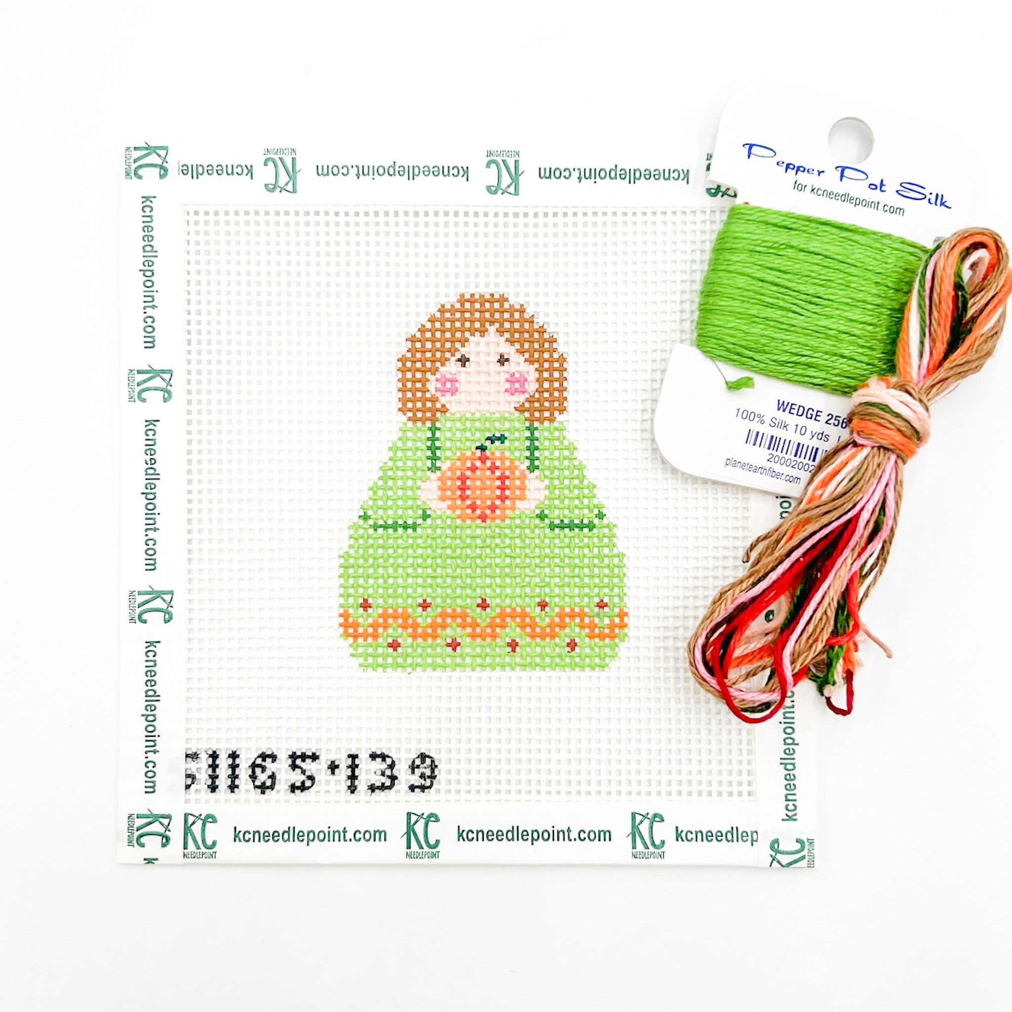 Angel with Pumpkin Kit - KC Needlepoint
