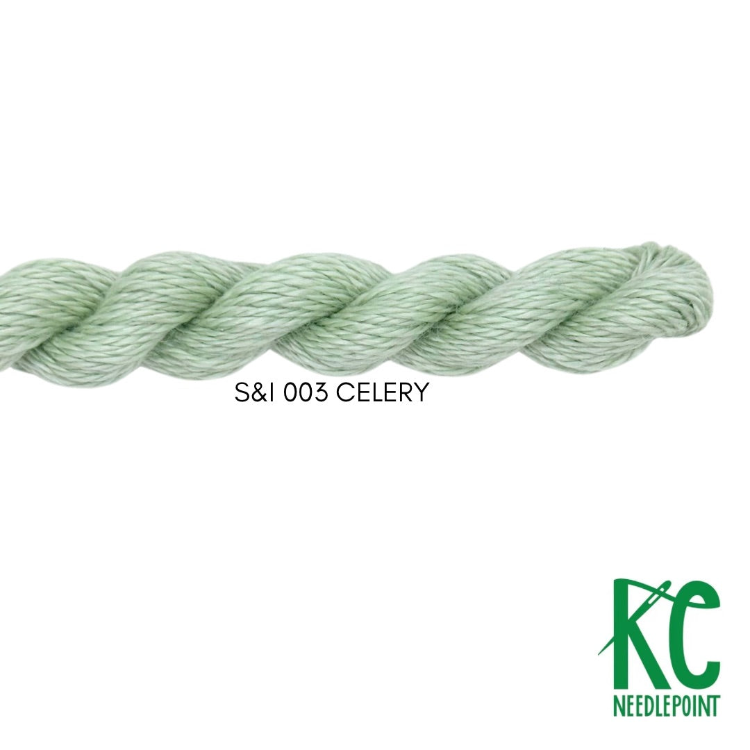 Silk & Ivory 003 Celery - KC Needlepoint