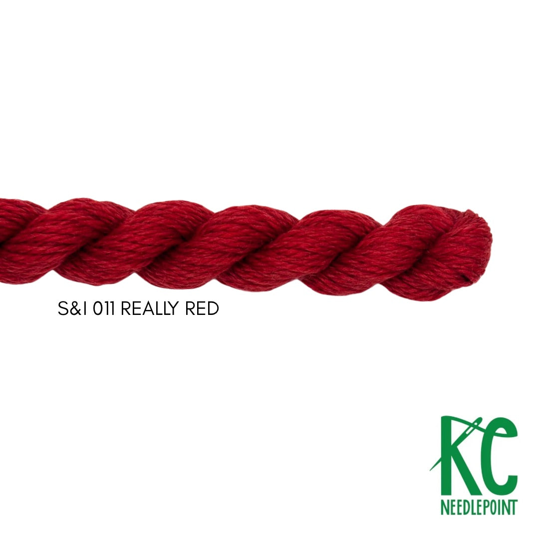 Silk & Ivory 011 Really Red - KC Needlepoint