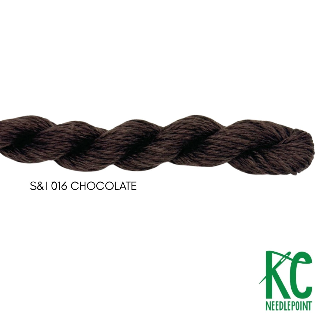 Silk & Ivory 016 Chocolate - KC Needlepoint