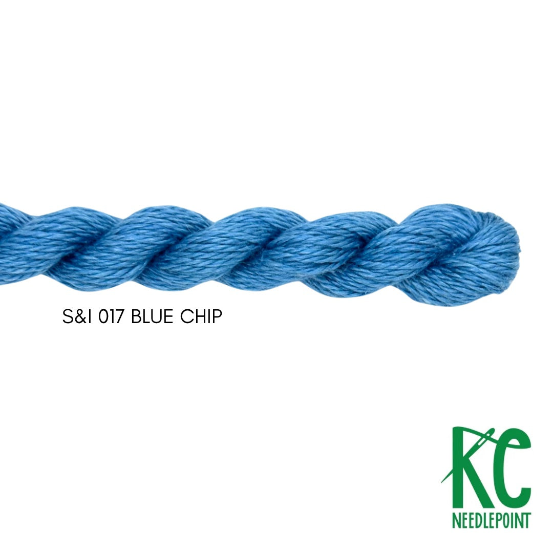Silk & Ivory 017 Blue Chip - KC Needlepoint