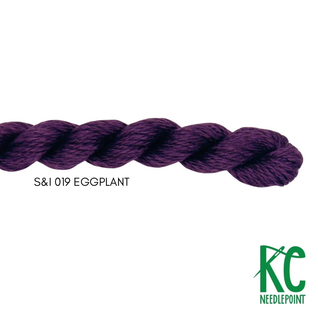 Silk & Ivory 019 Eggplant - KC Needlepoint