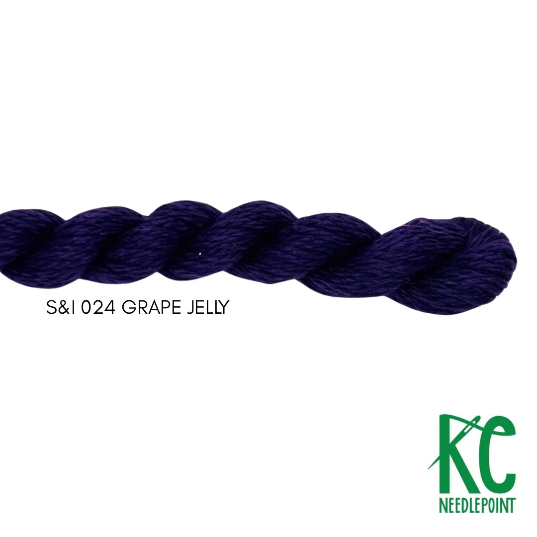 Silk & Ivory 024 Grape Jelly - KC Needlepoint