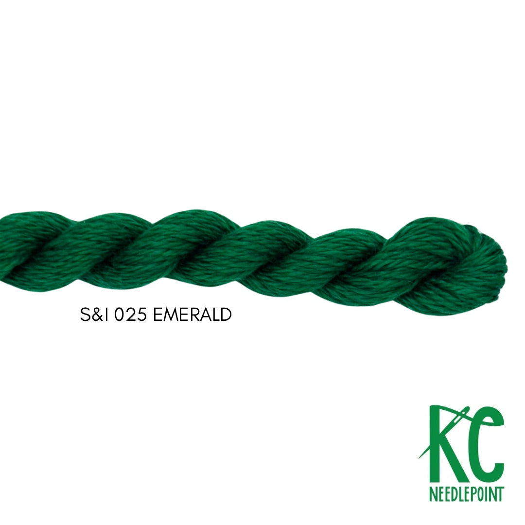 Silk & Ivory 025 Emerald – KC Needlepoint