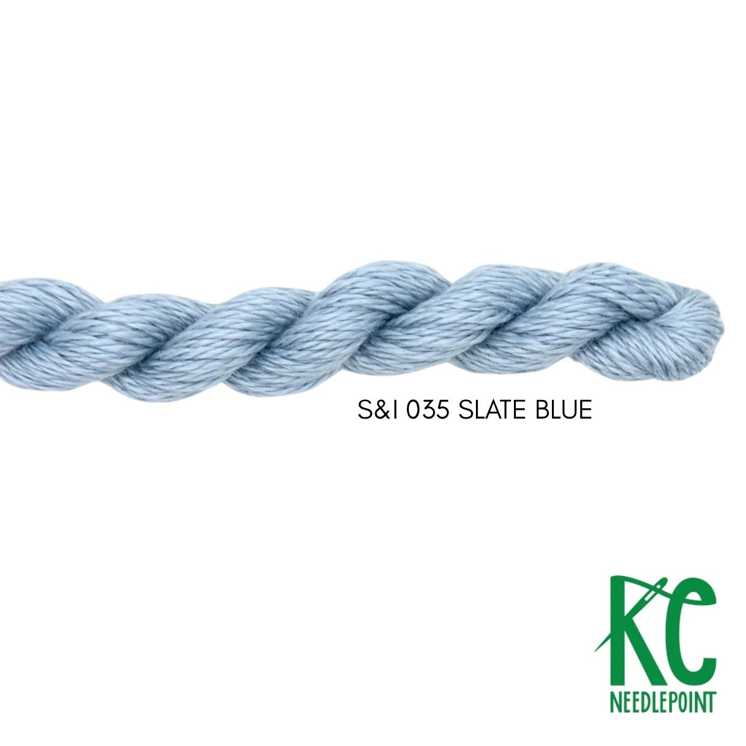 Silk & Ivory 035 Slate Blue – KC Needlepoint