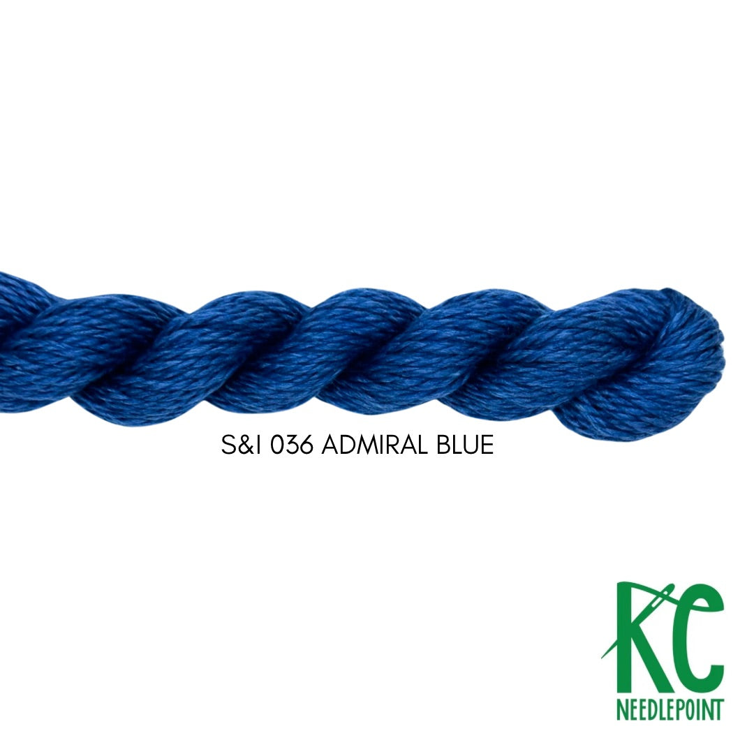 Silk & Ivory 036 Admiral Blue - KC Needlepoint