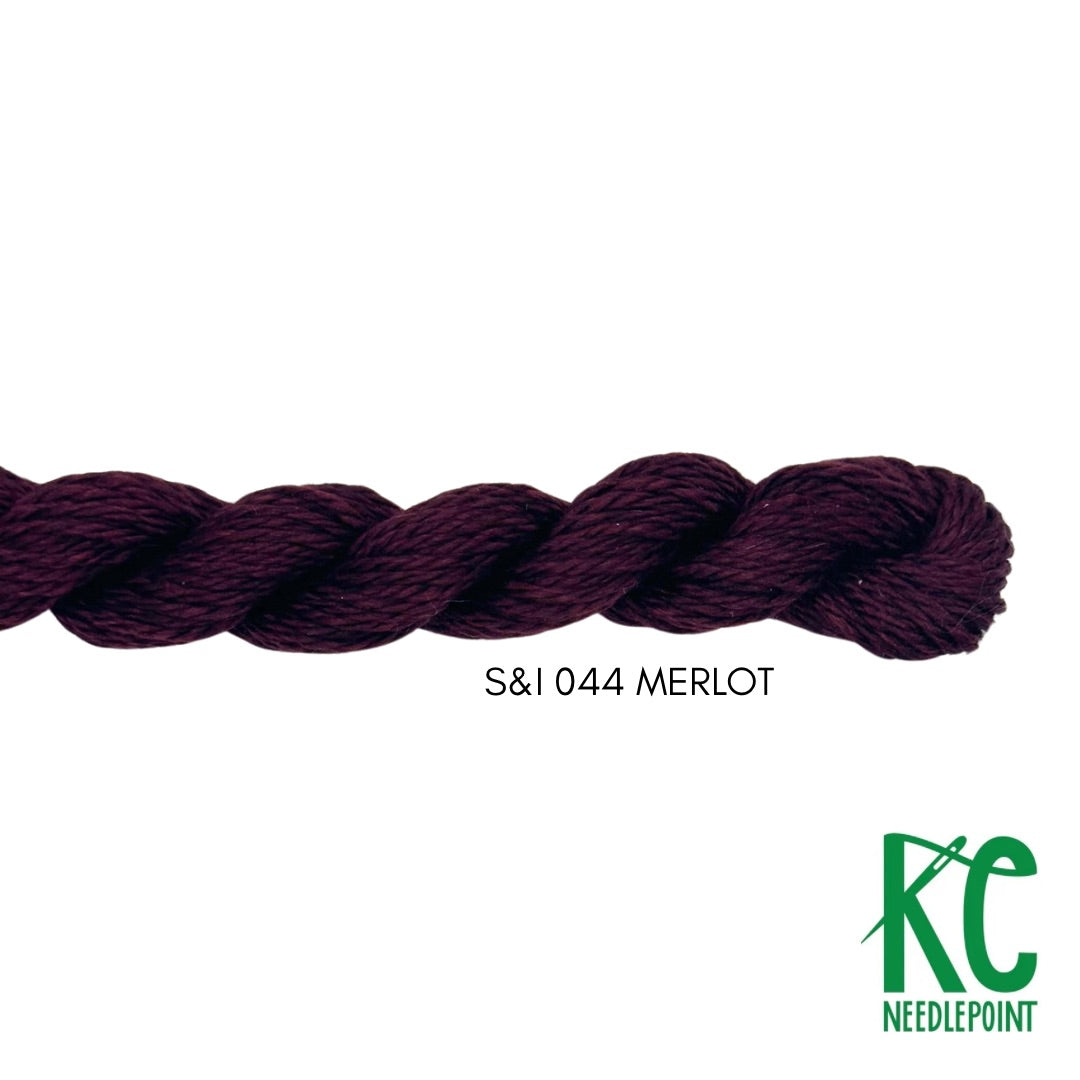 Silk & Ivory 044 Merlot - KC Needlepoint