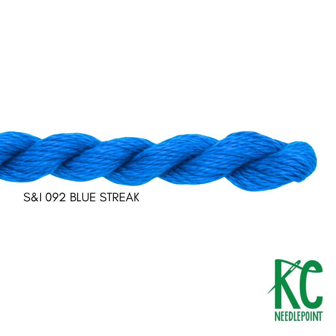 Silk & Ivory 092 Blue Streak - KC Needlepoint