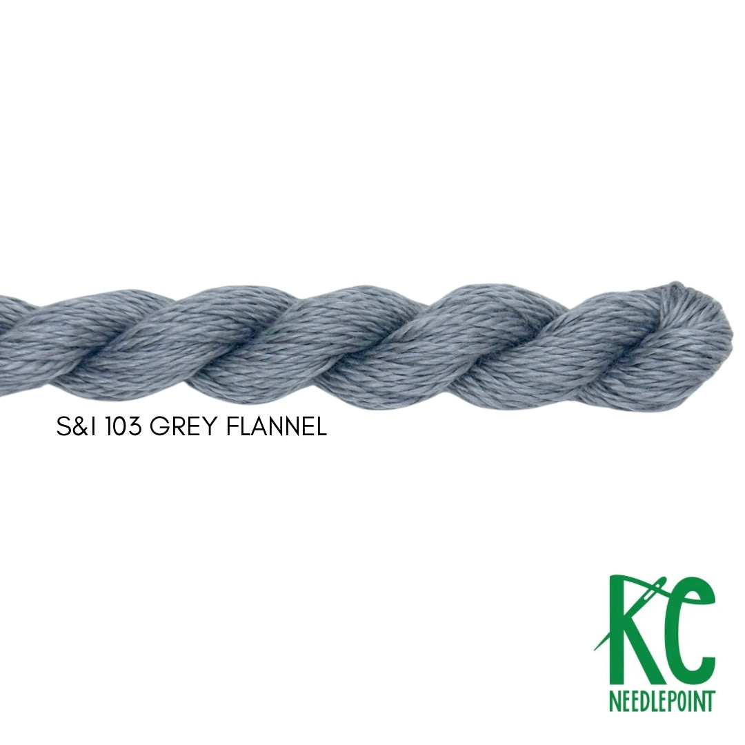 Silk & Ivory 103 Grey Flannel - KC Needlepoint