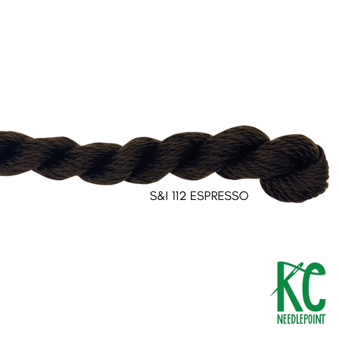 Silk & Ivory 112 Espresso - KC Needlepoint