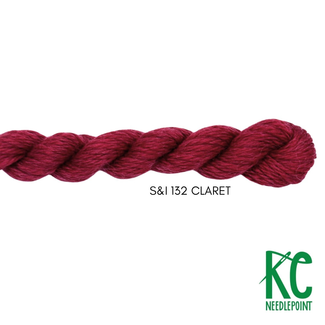 Silk & Ivory 132 Claret - KC Needlepoint