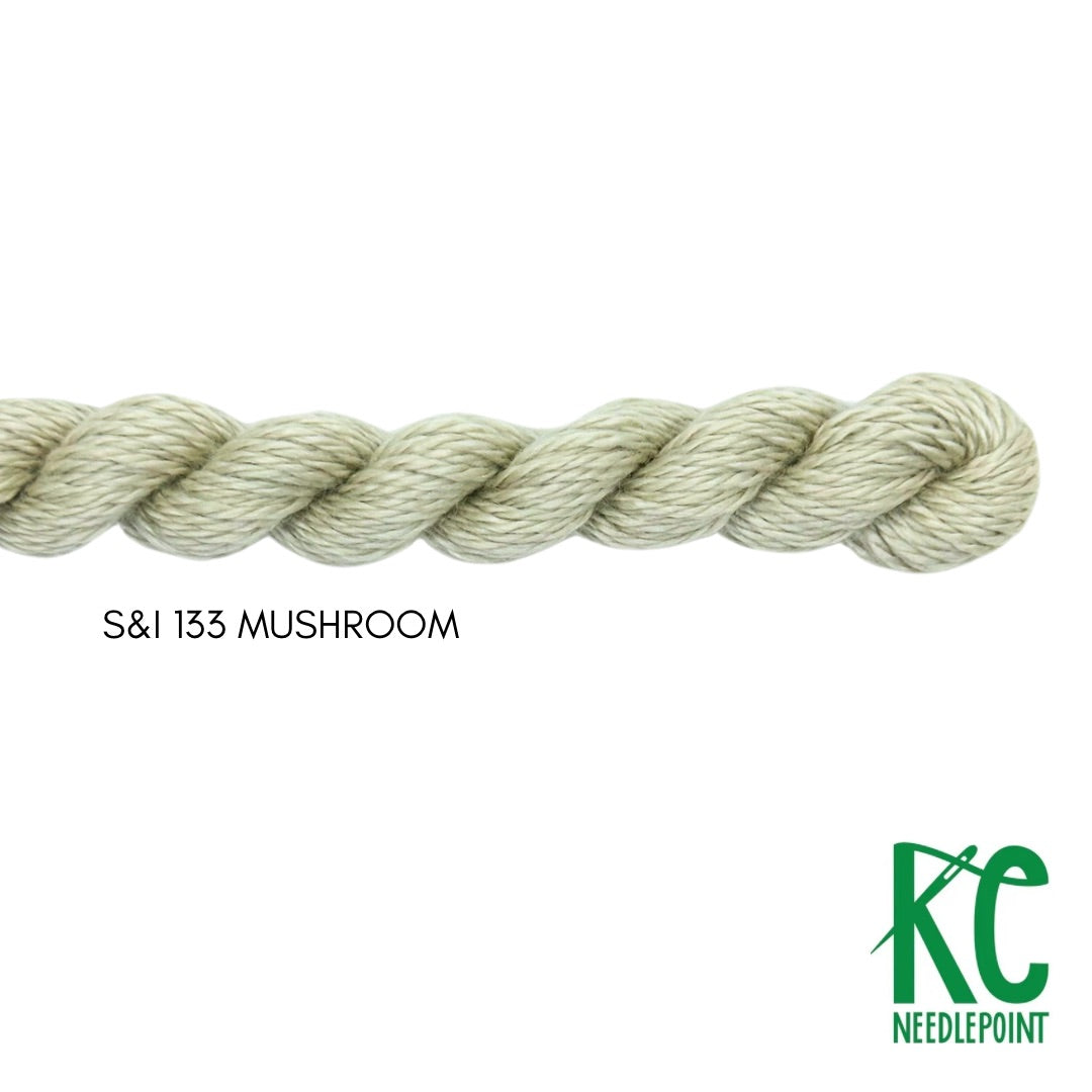 Silk & Ivory 133 Mushroom - KC Needlepoint