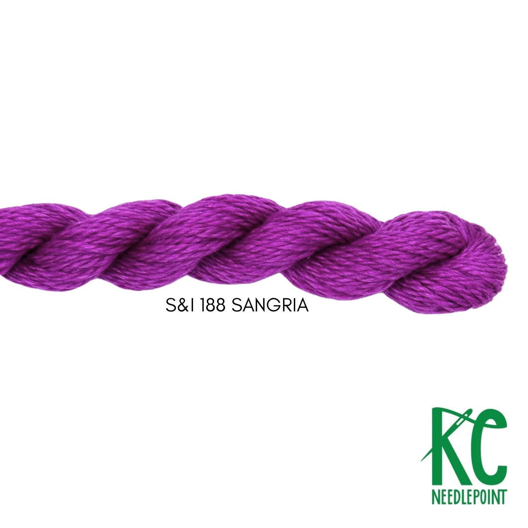 Silk & Ivory 188 Sangria - KC Needlepoint
