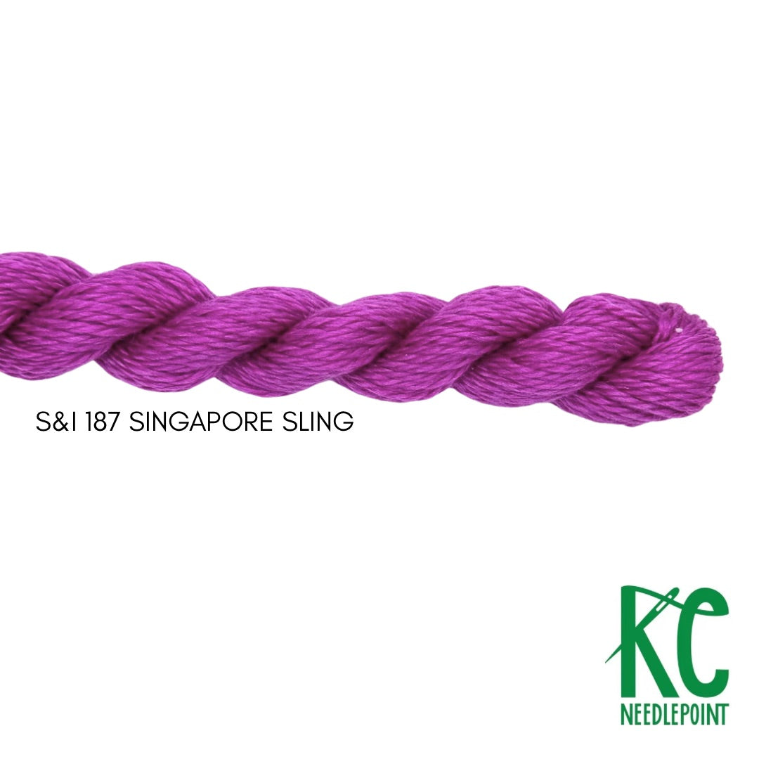 Silk & Ivory 187 Singapore Sling - KC Needlepoint