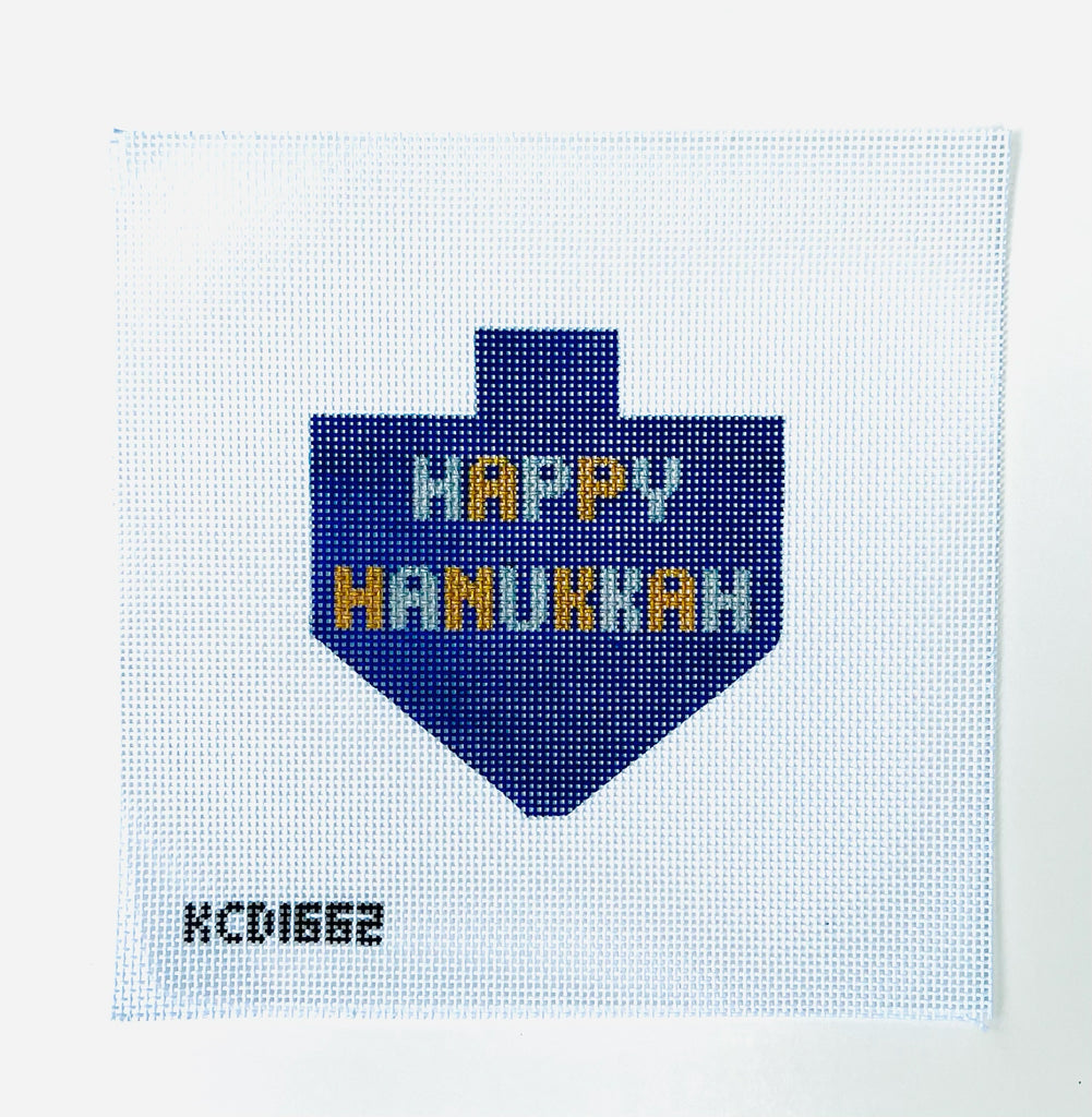 Happy Hanukkah Dreidel Canvas - KC Needlepoint