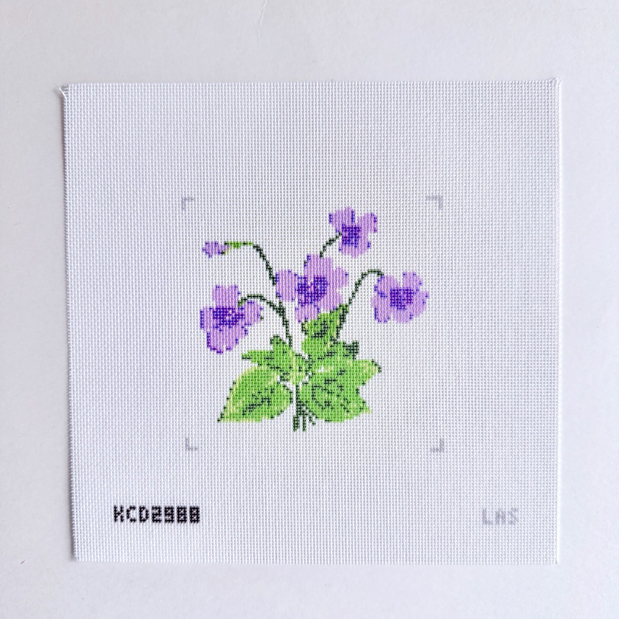 Lavender Flowers Canvas - KC Needlepoint