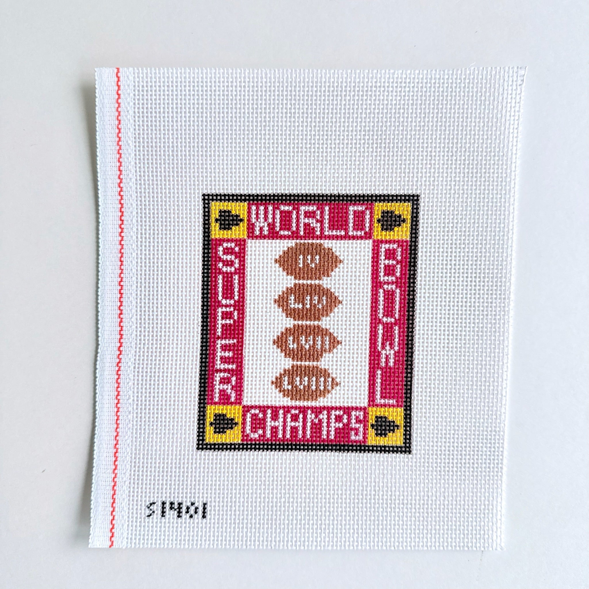 World Champs Sign Canvas - KC Needlepoint