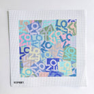 Blue Love Layer Pillow Canvas - KC Needlepoint
