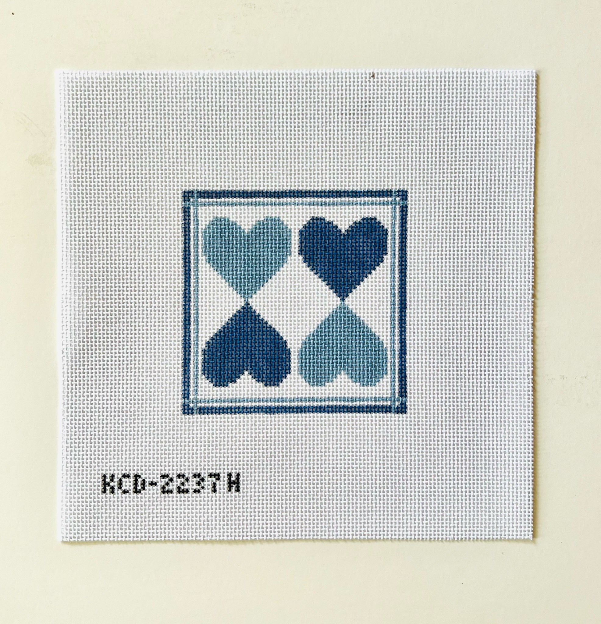Four Suits in Blue - Hearts Canvas - KC Needlepoint