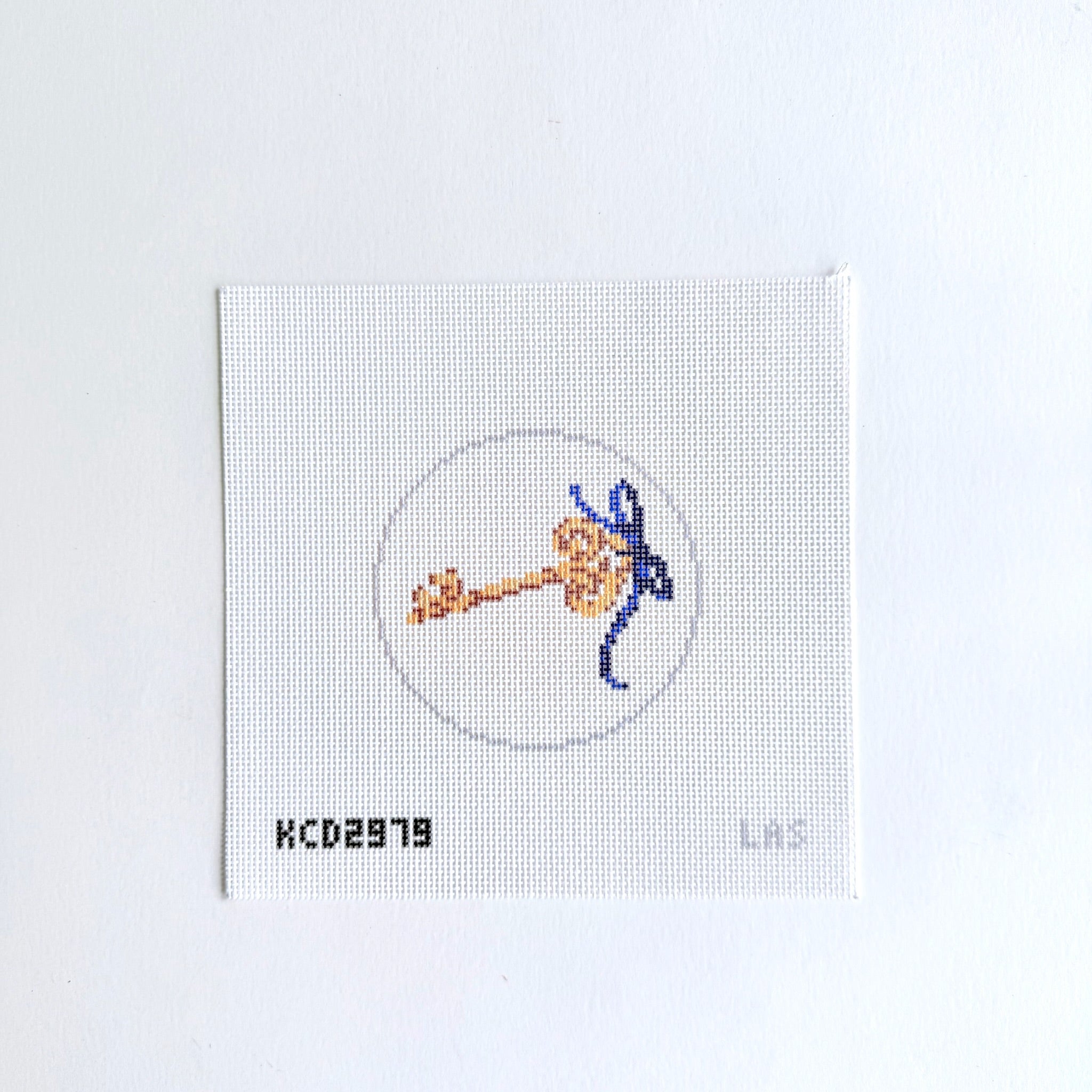 Key Round Canvas - KC Needlepoint