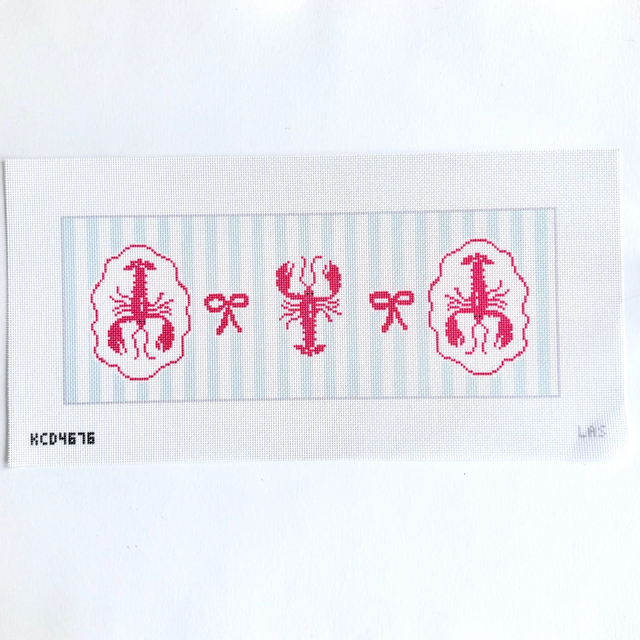 Lobster Bolster Canvas - KC Needlepoint