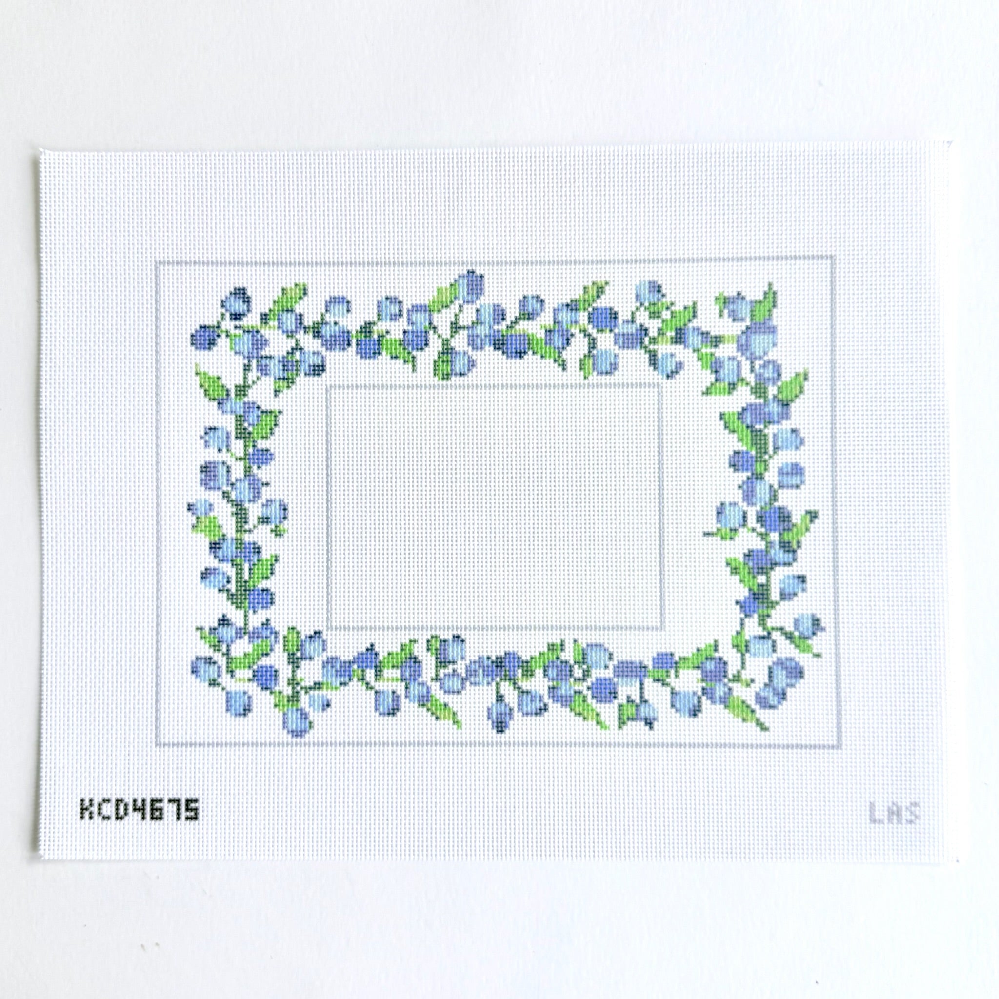 Blueberry Frame Canvas - KC Needlepoint