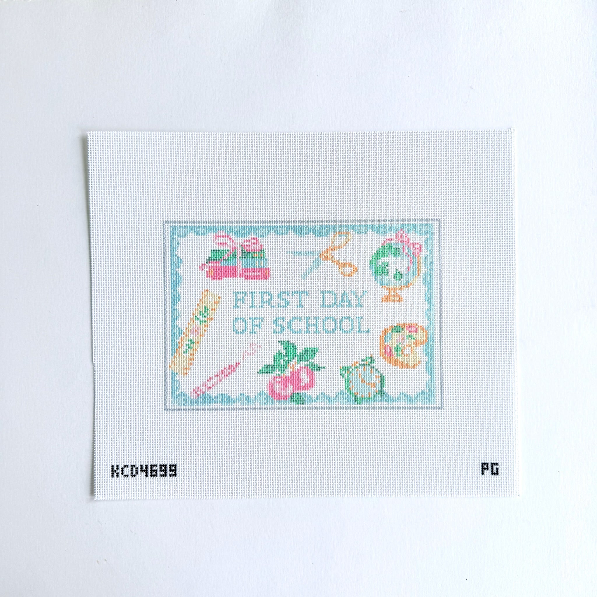 First Day of School Sign Canvas - KC Needlepoint