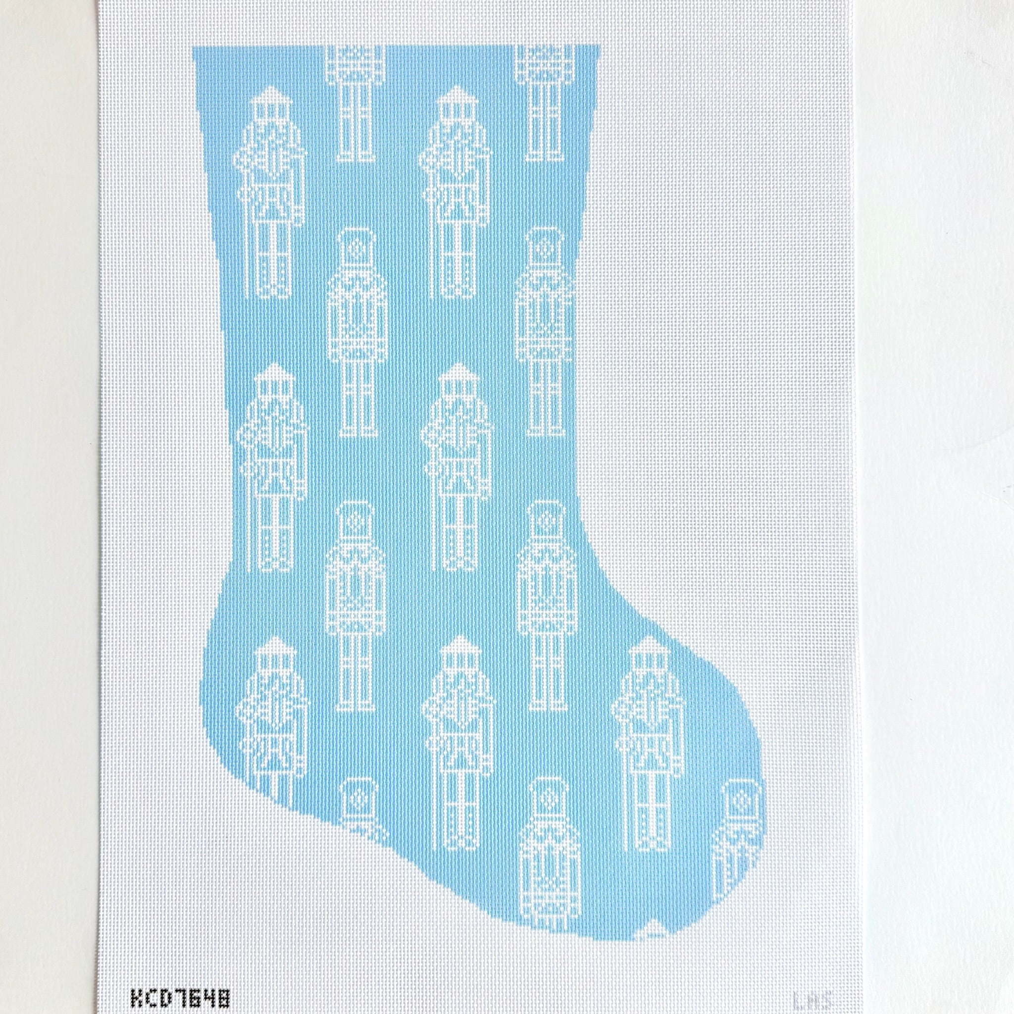 Blue Nutcracker Stocking Canvas - KC Needlepoint