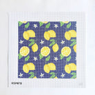 Lemons on Navy Canvas - KC Needlepoint