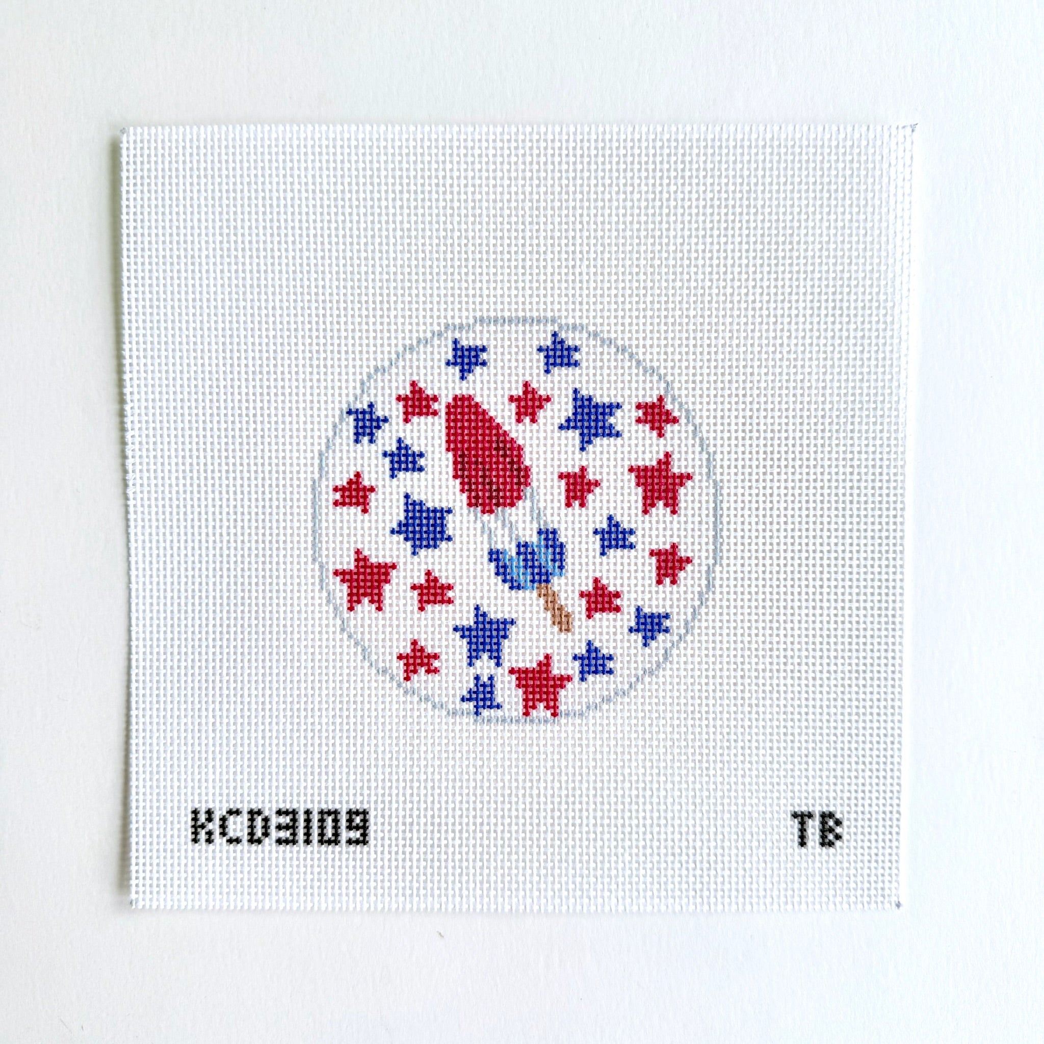 Bomb Pop Round Canvas - KC Needlepoint