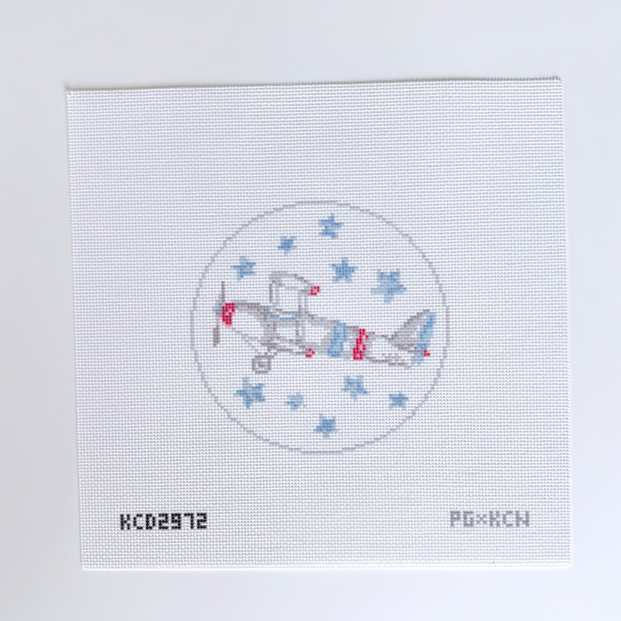 Biplane with Stars Canvas - KC Needlepoint