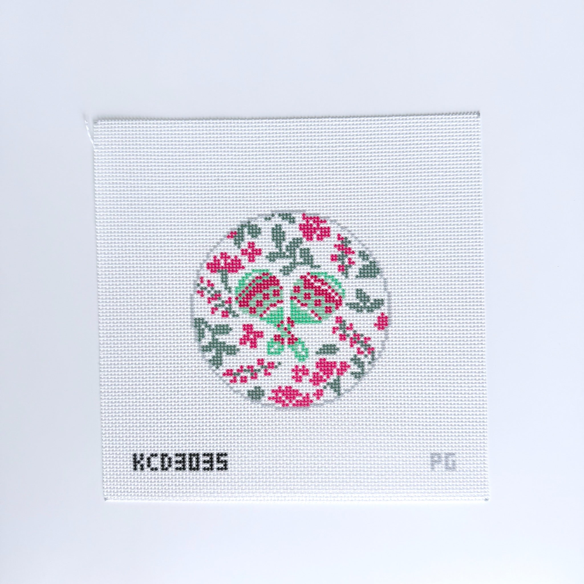 Maraca Round Canvas - KC Needlepoint