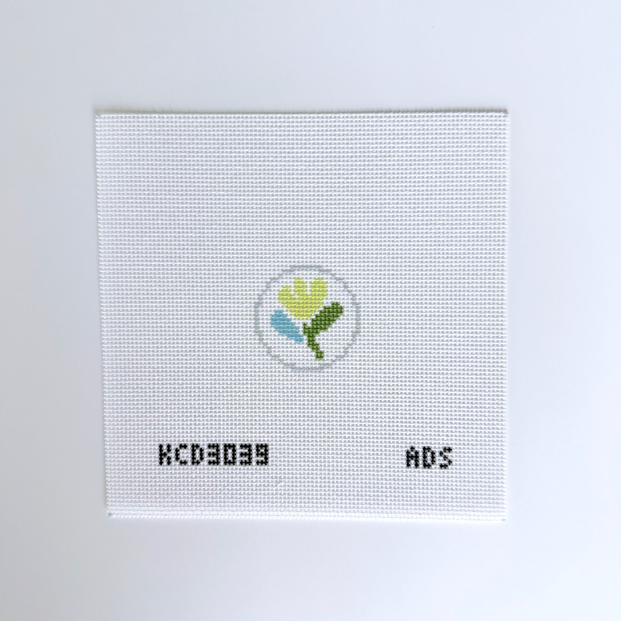 Flower Tag 3 Canvas - KC Needlepoint