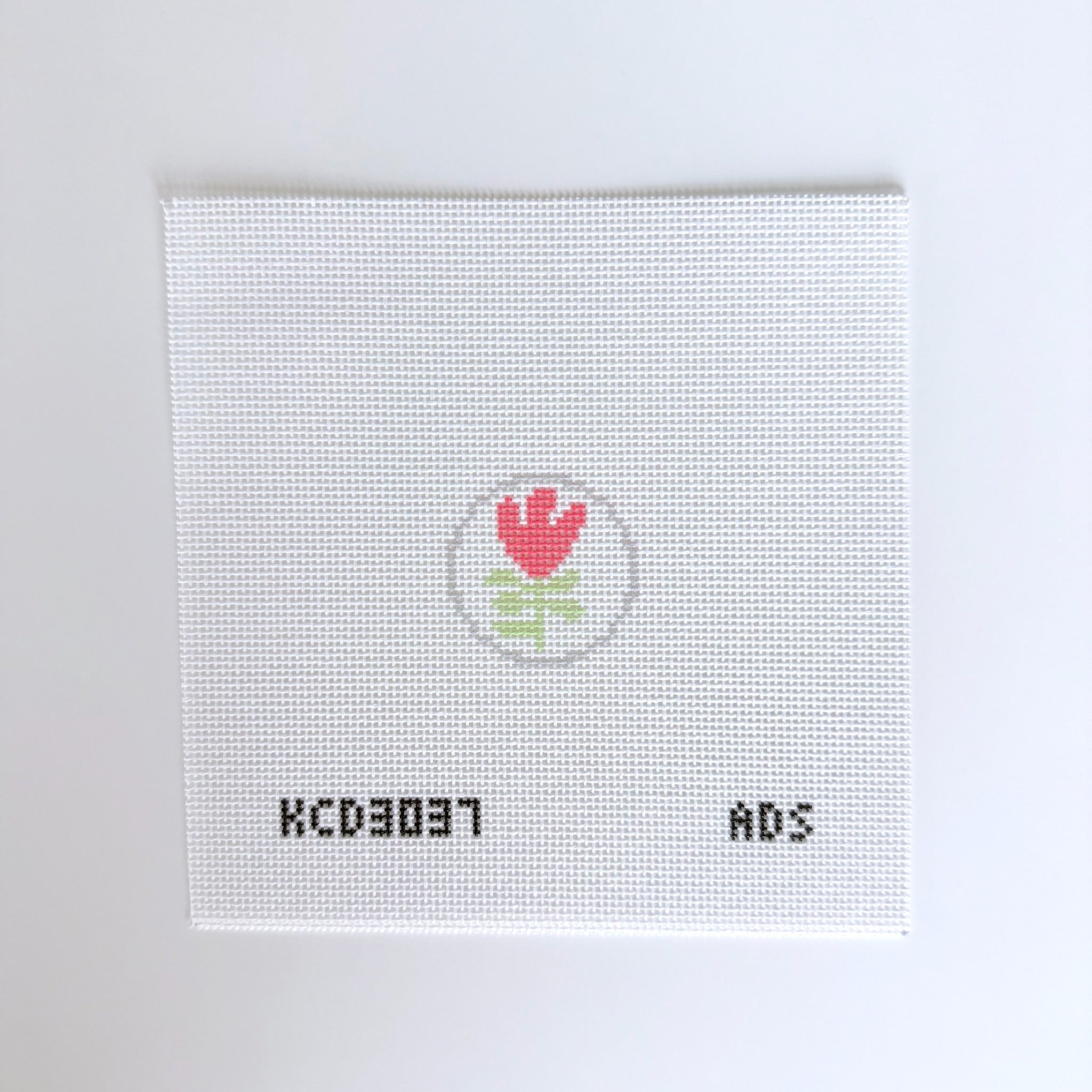 Flower Tag 1 Canvas - KC Needlepoint